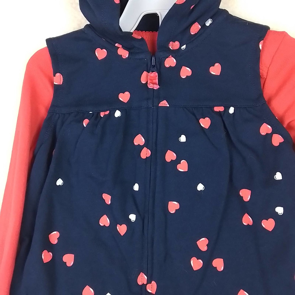 Carter's Baby 3‎ Piece Set Size 24mo in Red White Blue w/ Hearts - Picture 4 of 15